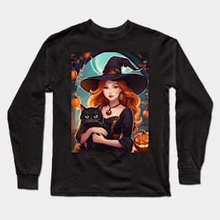 Halloween Witch Long Sleeve T-Shirt